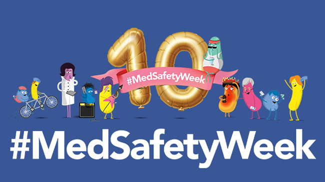 verweist auf: „We can all help make medicines safer“ – zehnjähriges Jubiläum der internationalen Kampagne #MedSafetyWeek 10 Jahre MedSafetyWeek